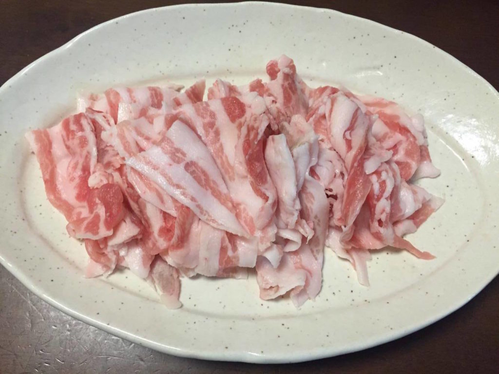 焼肉用の豚バラ肉